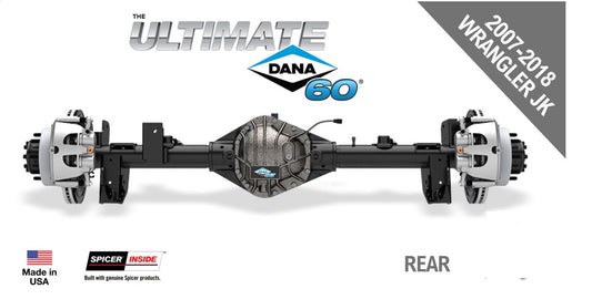 Ultimate Dana 60™ Crate Axle, Full Float, 69" WMS, Fits 2007-2018 Jeep Wrangler JK - Rear Axle - 5.38 Gear Ratio, Eaton ELocker® - (10005942)