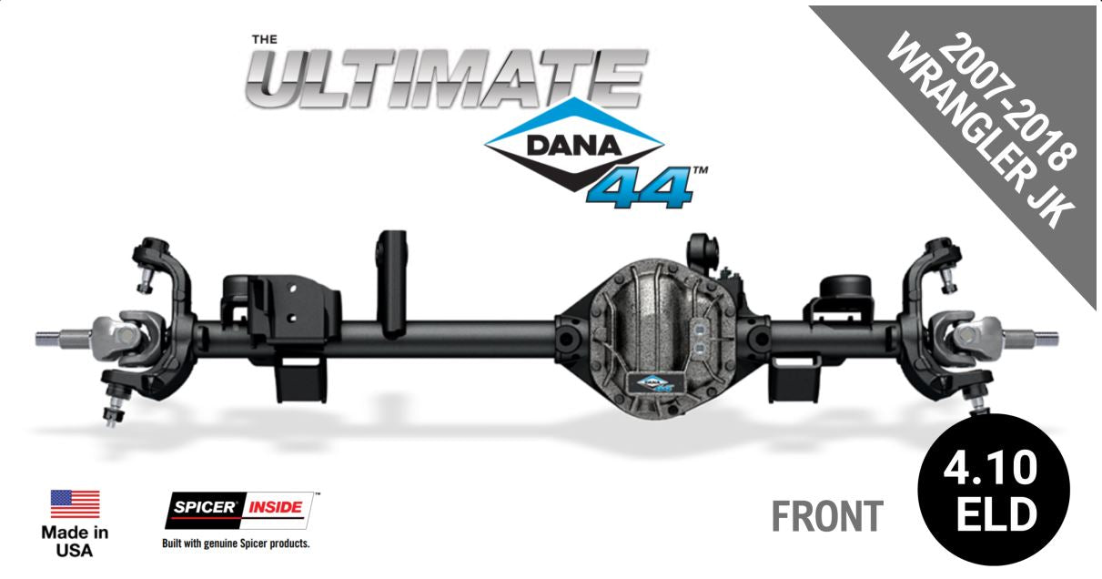 Ultimate Dana 44™ Crate Axle, Fits 2007-2018 Jeep Wrangler JK - Front Axle - 4.10 Gear Ratio, Electronic Locking Differential - (10010455)