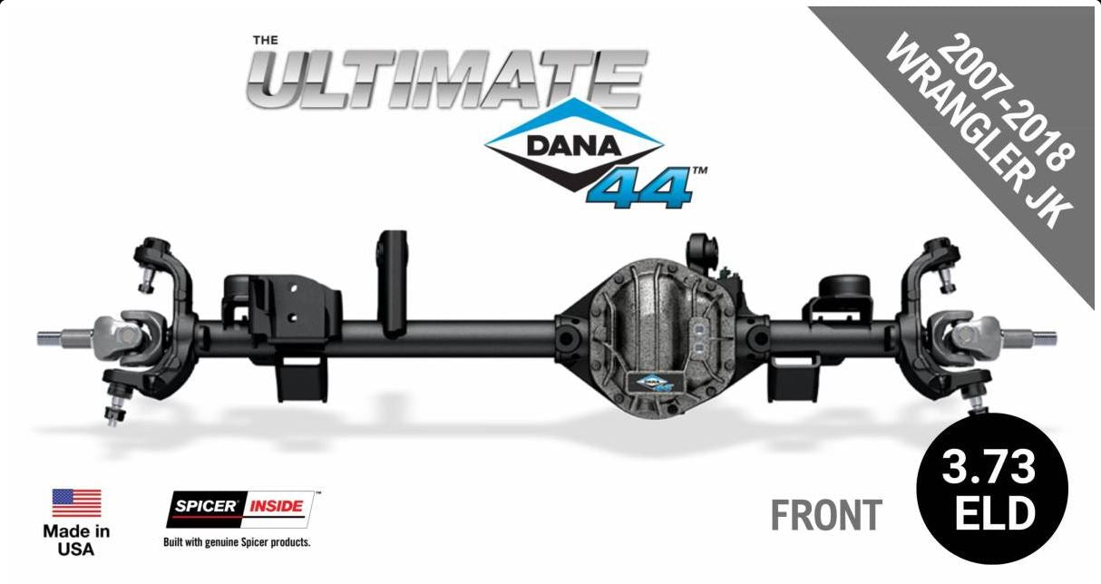Ultimate Dana 44™ Crate Axle, Fits 2007-2018 Jeep Wrangler JK - Front Axle - 3.73 Gear Ratio, Electronic Locking Differential - (10010519)