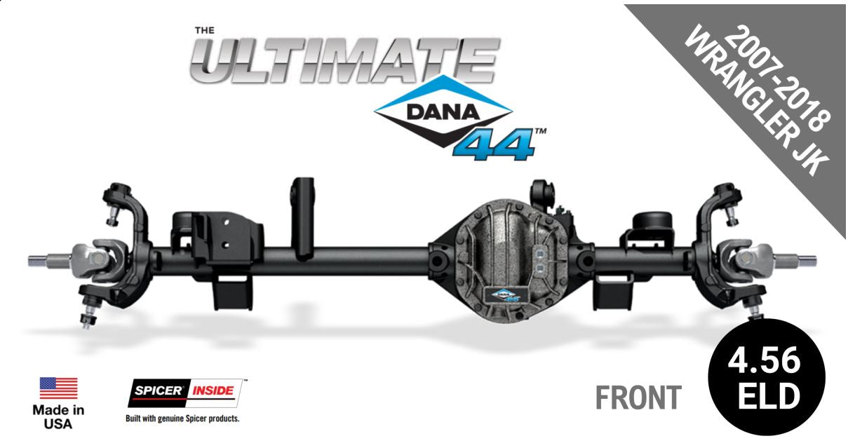 Ultimate Dana 44™ Crate Axle, Fits 2007-2018 Jeep Wrangler JK - Front Axle - 4.56 Gear Ratio, Electronic Locking Differential - (10010520)