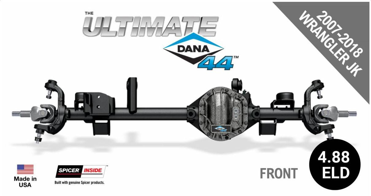 Ultimate Dana 44™ Crate Axle, Fits 2007-2018 Jeep Wrangler JK - Front Axle - 4.88 Gear Ratio, Electronic Locking Differential - (10010521)