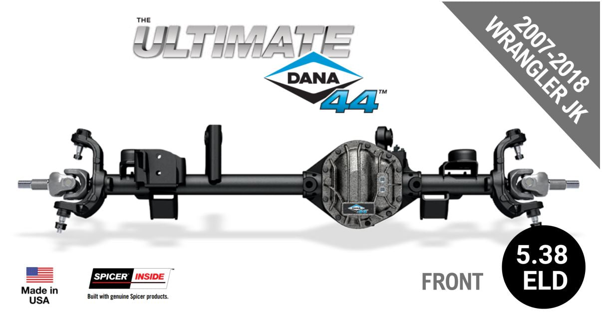 Ultimate Dana 44™ Crate Axle, Fits 2007-2018 Jeep Wrangler JK - Front Axle - 5.38 Gear Ratio, Electronic Locking Differential - (10010742)