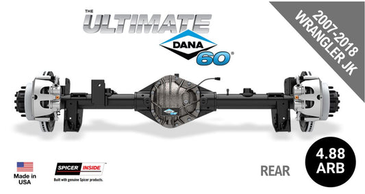 Ultimate Dana 60™ Crate Axle, Full Float, 69" WMS, Fits 2007-2018 Jeep Wrangler JK - Rear Axle - 4.88 Gear Ratio, ARB Air Locking Differential - (10032016)