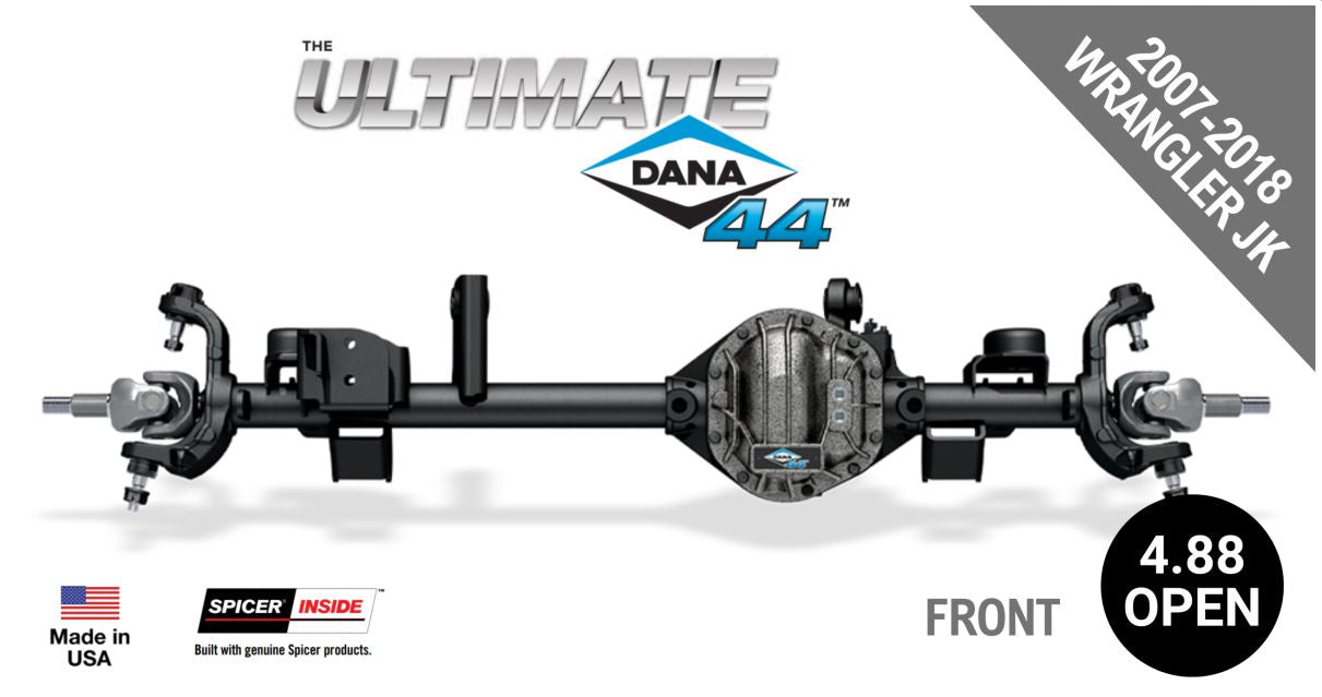 Ultimate Dana 44™ Crate Axle, Fits 2007-2018 Jeep Wrangler JK - Front Axle - 4.88 Gear Ratio, Open/Std Differential - (10032864)