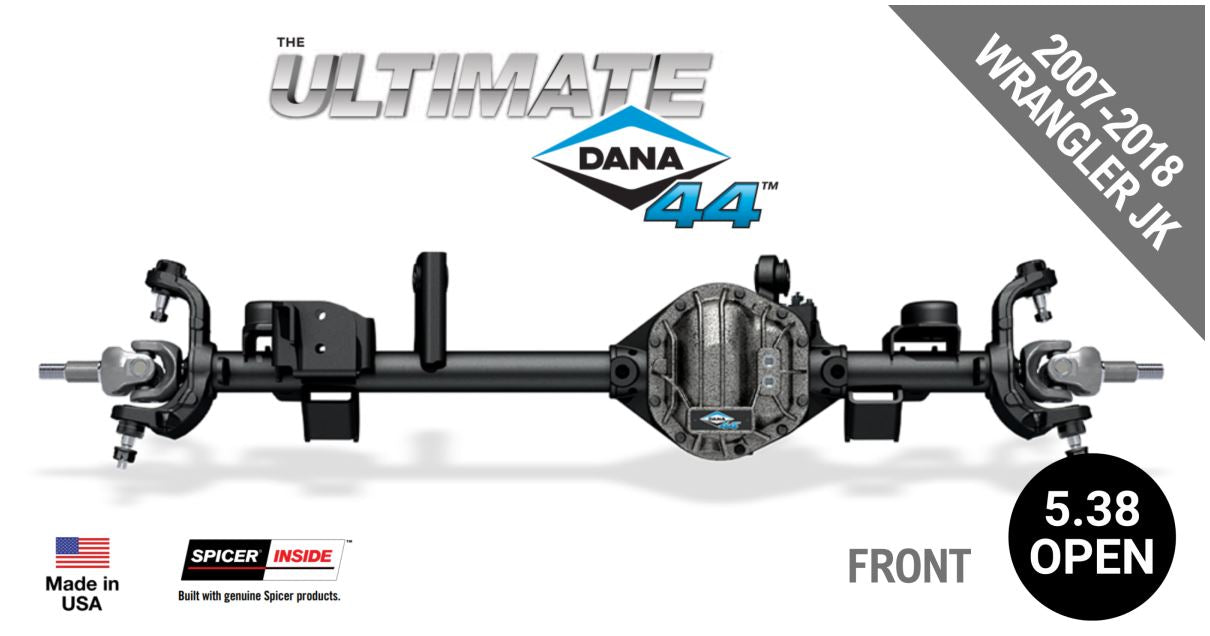 Ultimate Dana 44™ Crate Axle, Fits 2007-2018 Jeep Wrangler JK - Front Axle - 5.38 Gear Ratio, Open/Std Differential - (10032866)