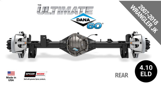 Ultimate Dana 60™ Crate Axle, Full Float, 69" WMS, Fits 2007-2018 Jeep Wrangler JK - Rear Axle - 4.10 Gear Ratio, Eaton ELocker® - (10034270)