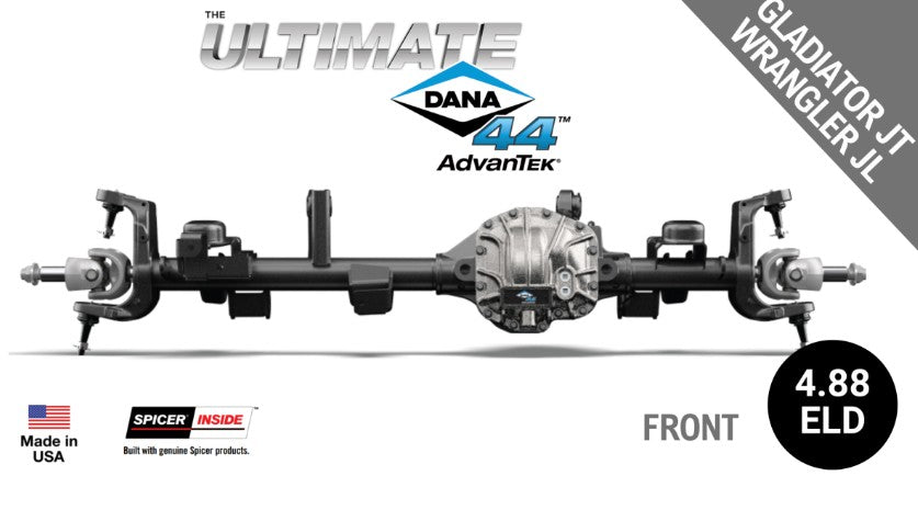 Ultimate Dana 44™ AdvanTEK® Crate Axle, Fits 2018+ Wrangler JL, Front Axle - 4.88 Gear Ratio, Electronic Locking Differential - (10047717)