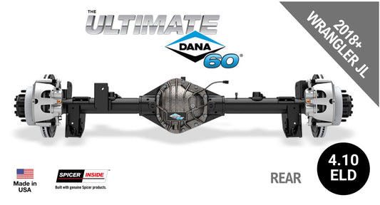 Ultimate Dana 60™ Crate Axle, Fits 2018+ Jeep Wrangler JL - Rear Axle - 4.10 Gear Ratio, Eaton ELocker® - (10048758)