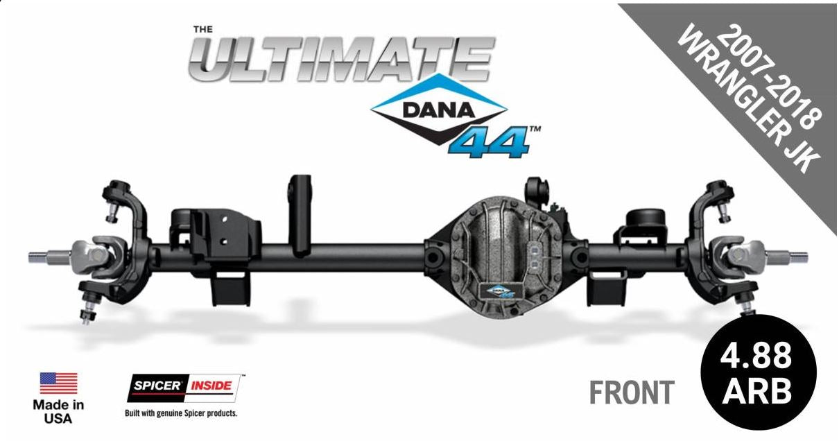 Ultimate Dana 44™ Crate Axle, Fits 2007-2018 Jeep Wrangler JK - Front Axle - 4.88 Gear Ratio, ARB Air Locking Differential - (10048823)