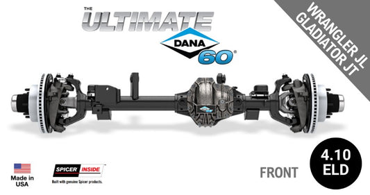 Ultimate Dana 60™ Crate Axle, Fits 2018+ Wrangler JL, Front Axle - 4.10 Gear Ratio, Eaton ELocker® - (10056043)