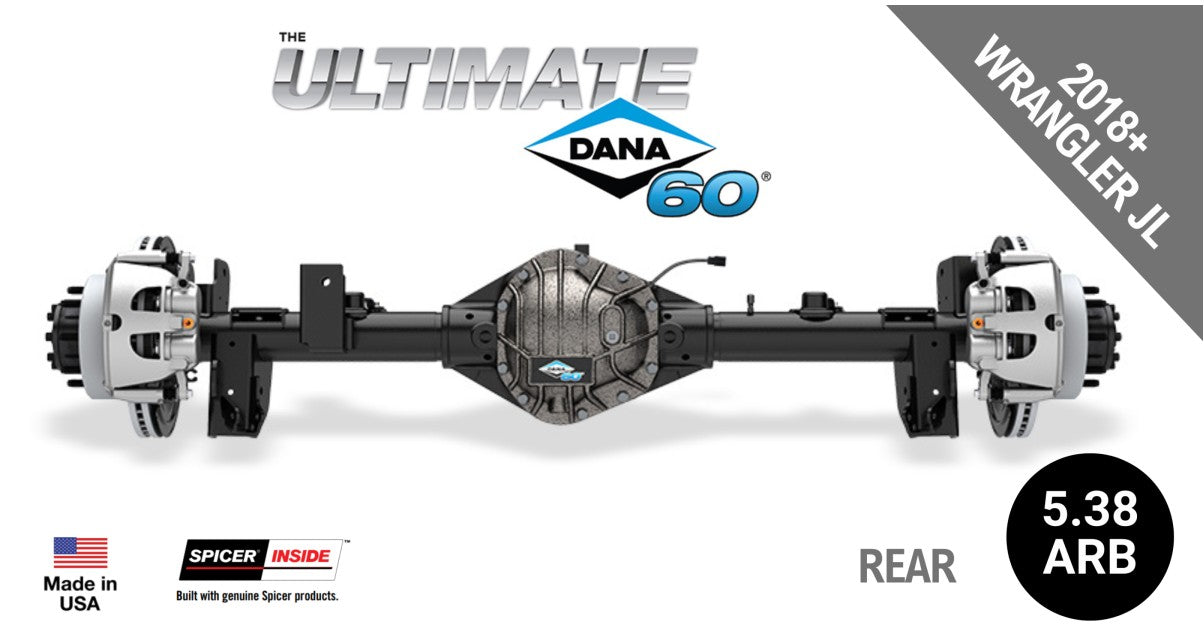 Ultimate Dana 60™ Crate Axle, Fits 2018+ Jeep Wrangler JL - Rear Axle - 5.38 Gear Ratio, ARB Air Locking Differential - (10088918)
