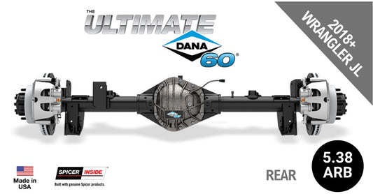 Ultimate Dana 60™ Crate Axle, Fits 2018+ Jeep Wrangler JL - Rear Axle - 5.38 Gear Ratio, ARB Air Locking Differential - (10088918)