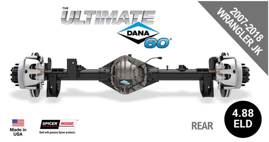 Ultimate Dana 60™ Crate Axle, Fits 2007-2018 Jeep Wrangler JK - Rear Axle - 4.88 Gear Ratio, Eaton ELocker® - (2023612-1)