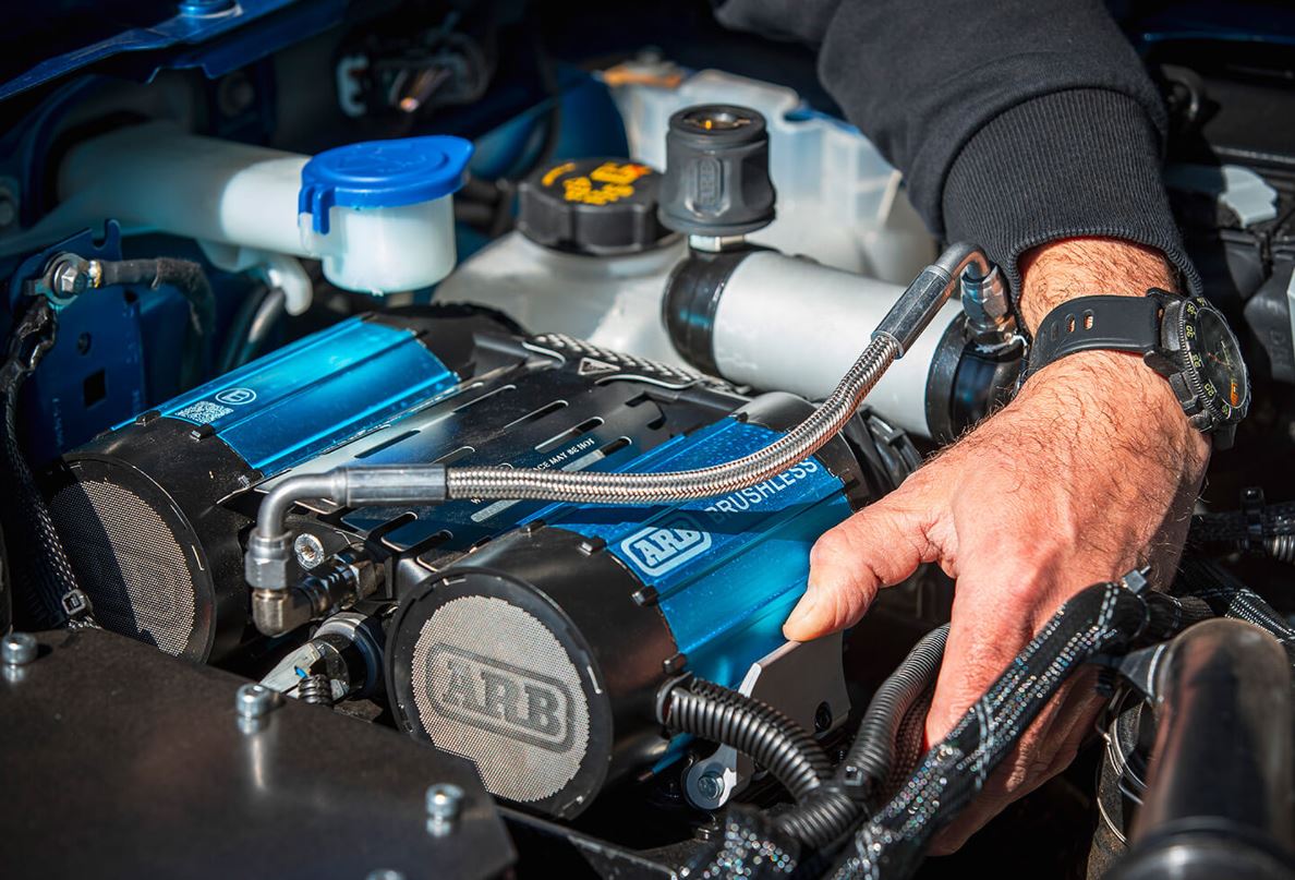 Air Compressor, Brushless, Twin Motor Onboard 12V Air Compressor, ARB, (CKBLTA12)