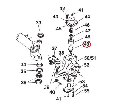 Dana 60, King Pin, Upper, (DAN37302)