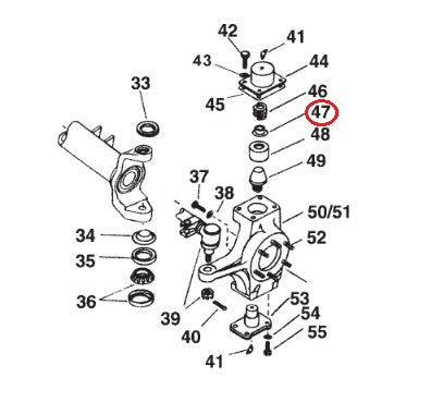 Dana 60, Knuckle Spring Retainer, (DAN620180)