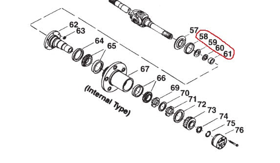 Dana 60, Spindle Bearing Kit, (DAN700014)