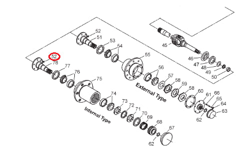 GM Big Bearing without Spindle Bearing, Spindle, PM706570X-NB