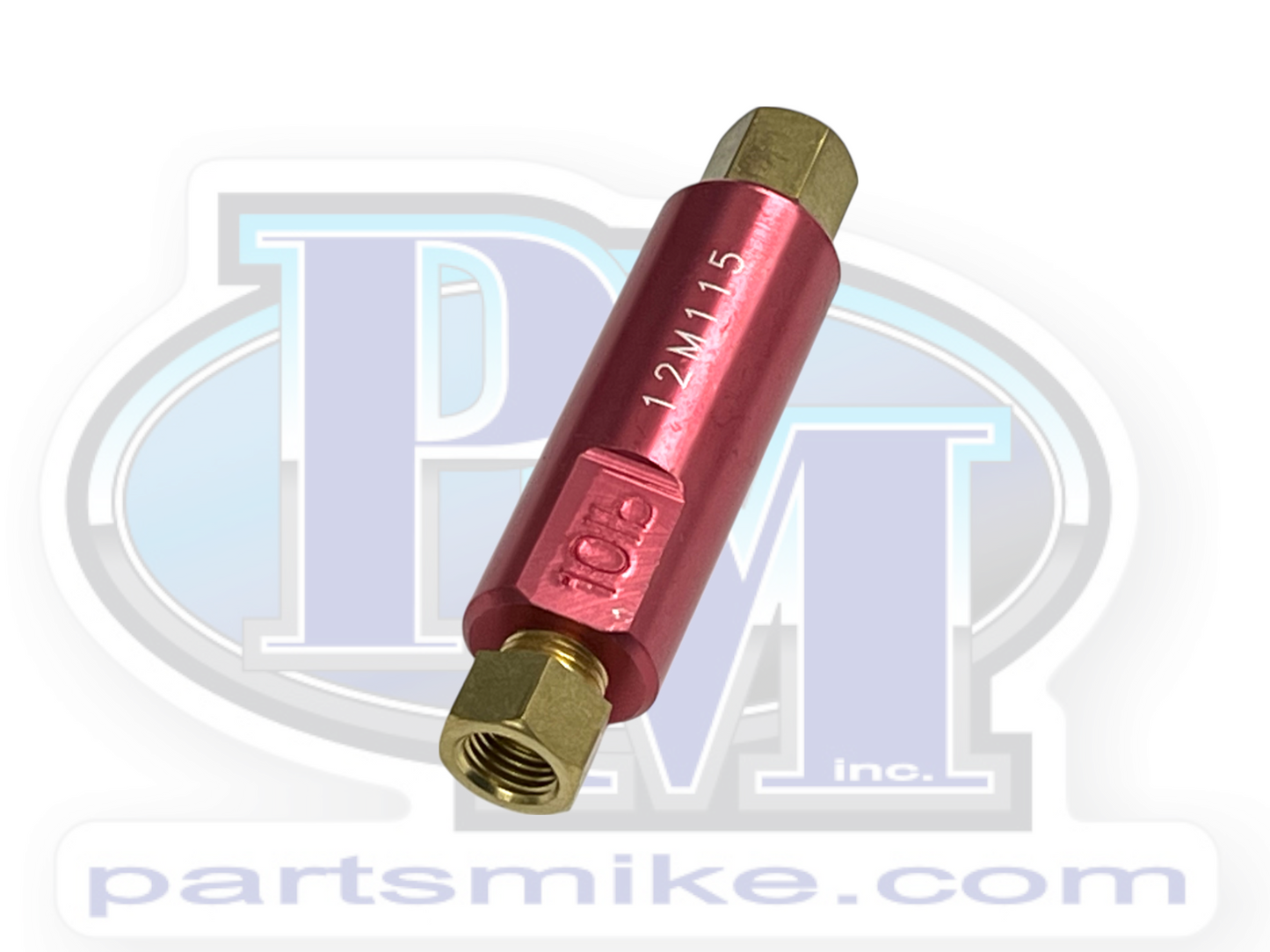 Residual Brake Check Valve, 10 PSI., 3/8" x 24 tpi. Inverted Flare, Compression 3/16", RPV10
