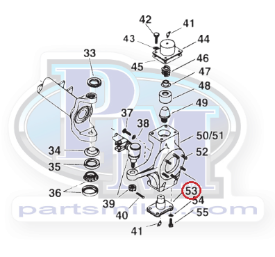 Dana 60, King Pin Lower Cap, (PM37299)