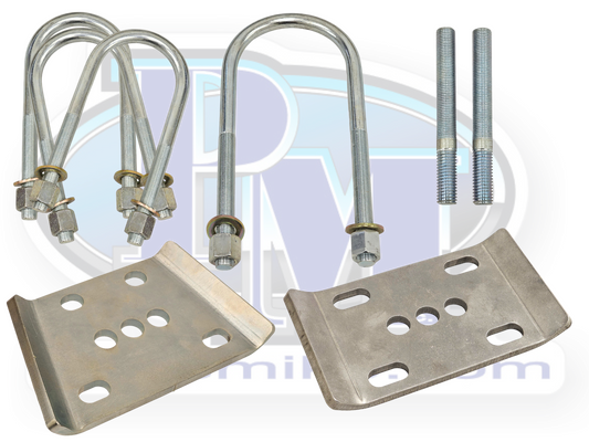 Dodge Dana 60 Front Spring Plate and U-Bolt Kit, (PM7151-DODGED60F)