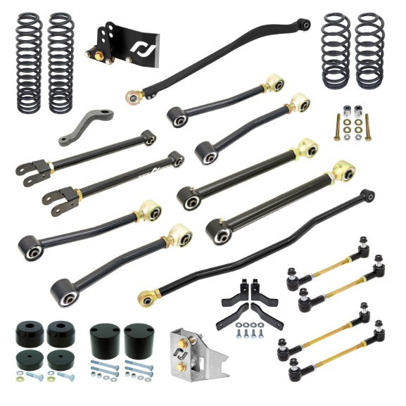 Jeep JK Wrangler, 2D, 4" Lift, Pro Edition Suspension System, RockJock, (RJ-JK2DR1-101)