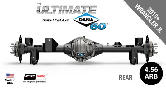 Ultimate Dana 60™ Semi-Float, Fits 2018+ Jeep Wrangler JL - Rear Axle - 4.56 Gear Ratio, ARB Air Locking Differential, 69 in. Width - Crate Axle, (SF-L60JL456A-69)