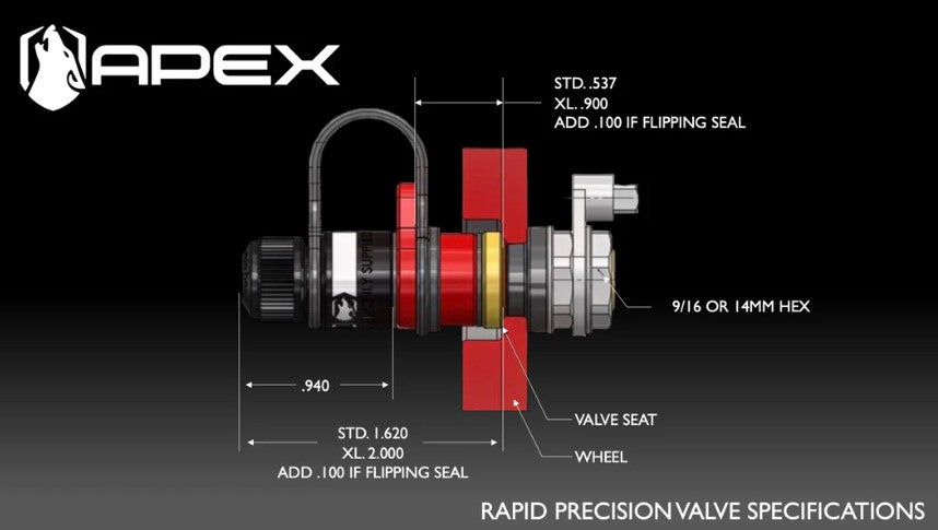 Apex Performance Valve, RPV XL Length, Rapid Precision Valve