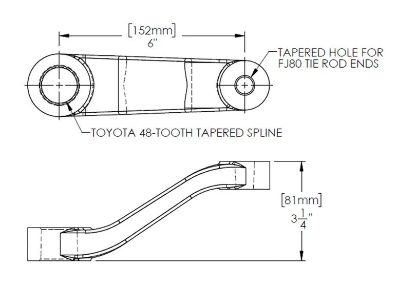 Drop Pitman Arm, Toyota Truck, 1979-1995, (TG130599-1-KIT)