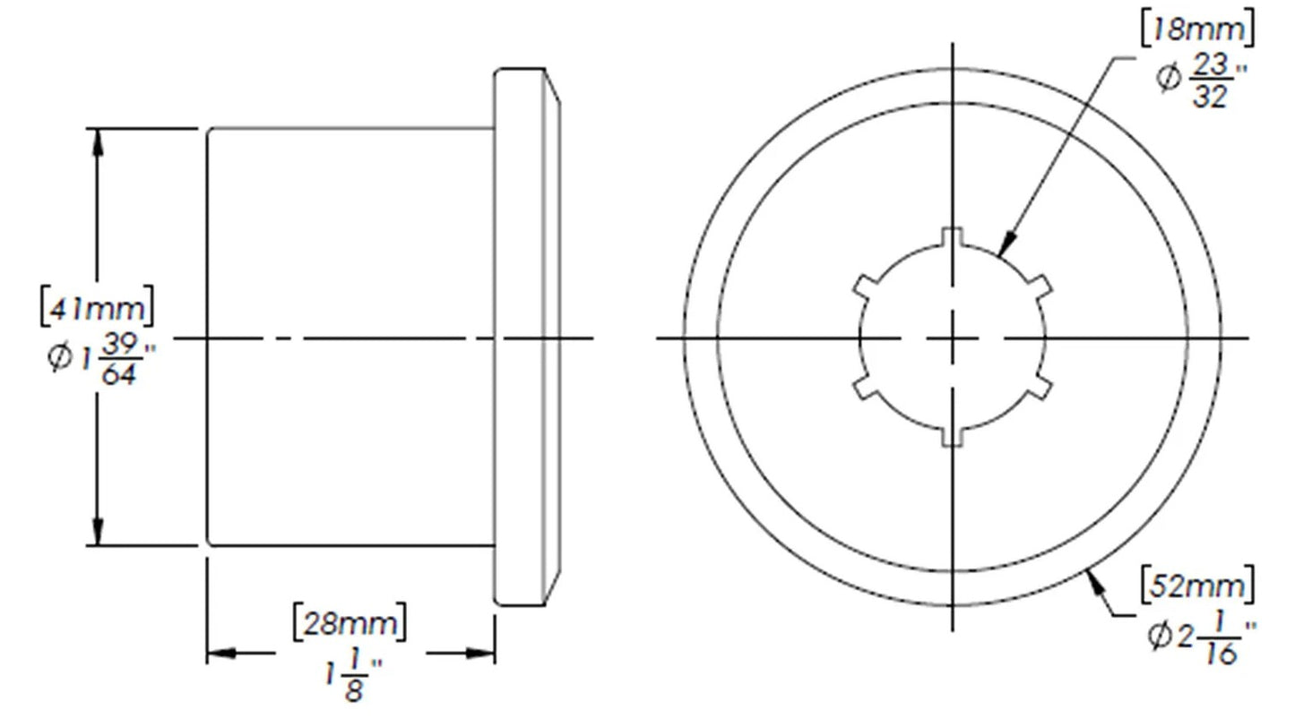 Rear Leaf Spring Bushing, (TG111314-1-KIT)