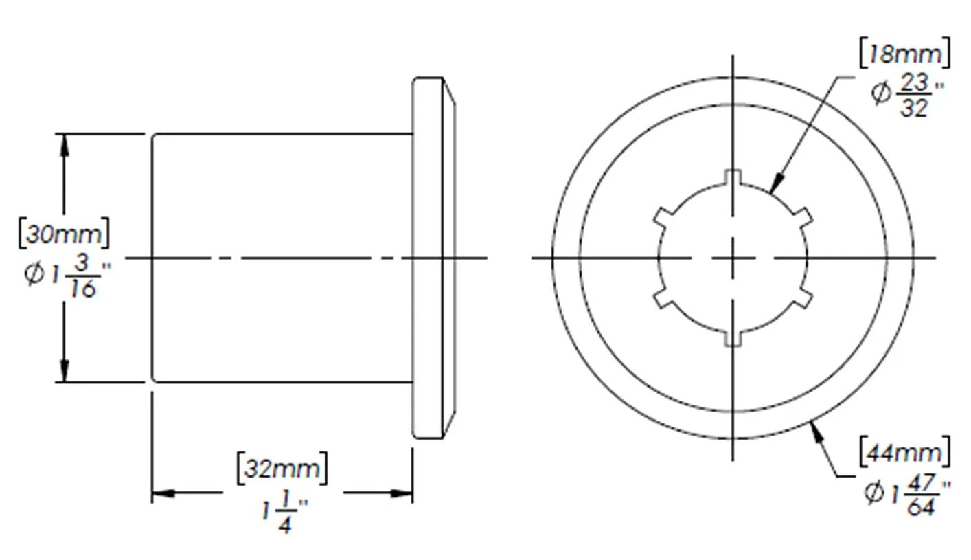 Shackle Bushing, Front or Rear, 1979-1985 Toyota (OEM Replacement), (TG111315-1-KIT)