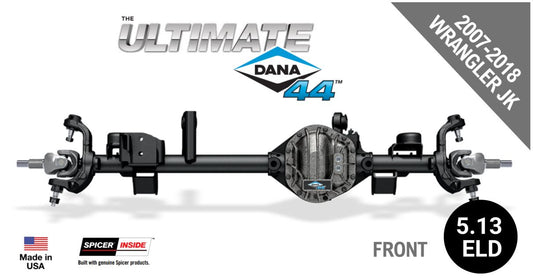 Ultimate Dana 44™ Crate Axle, Fits 2007-2018 Jeep Wrangler JK - Front Axle - 5.13 Gear Ratio, Electronic Locking Differential - 10010522