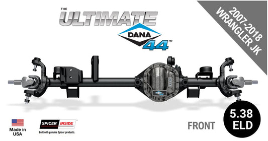 Ultimate Dana 44™ Crate Axle, Fits 2007-2018 Jeep Wrangler JK - Front Axle - 5.38 Gear Ratio, Electronic Locking Differential - 10010742