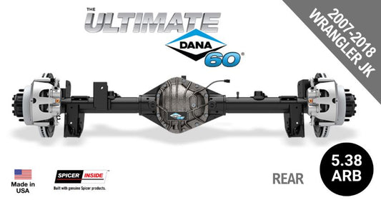 Ultimate Dana 60™ Crate Axle, Fits 2007-2018 Jeep Wrangler JK - Rear Axle - 5.38 Gear Ratio, ARB Air Locking Differential - 10032017