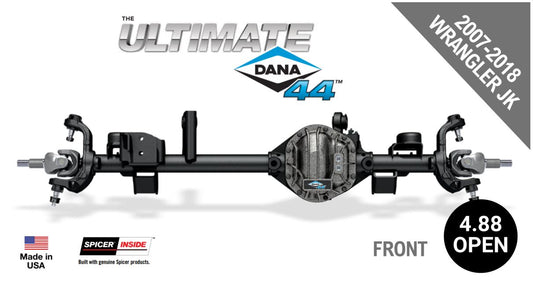 Ultimate Dana 44™ Crate Axle, Fits 2007-2018 Jeep Wrangler JK - Front Axle - 4.88 Gear Ratio, Open/Std Differential - 10032864
