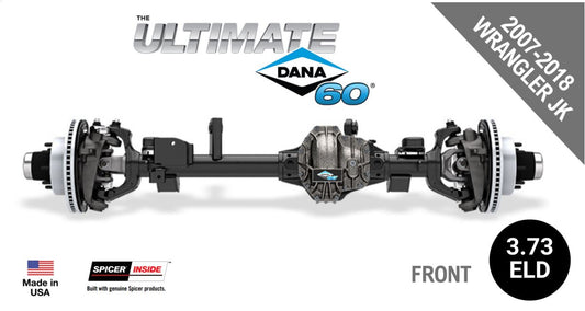 Ultimate Dana 60™ Crate Axle, Full Float, 69" WMS, Fits 2007-2018 Jeep Wrangler JK - Front Axle - 3.73 Gear Ratio, Eaton ELocker® - 10034267