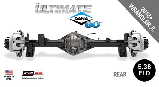 Ultimate Dana 60™ Crate Axle, Fits 2018+ Jeep Wrangler JL - Rear Axle - 5.38 Gear Ratio, Eaton ELocker® - 10048784