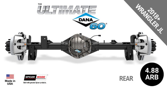 Ultimate Dana 60™ Crate Axle, Fits 2018+ Jeep Wrangler JL - Rear Axle - 4.88 Gear Ratio, ARB Air Locking Differential - 10088916