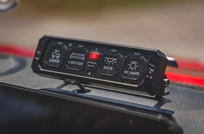 4 Gang Switch Panel, RGB Backlit Buttons, Multifunction Modes, (RC70965A)