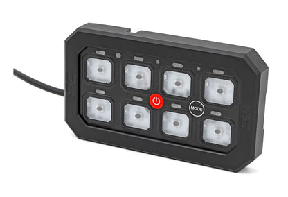 8 Gang Switch Panel, Bluetooth, RGB Backlit Buttons, Multifunction Modes, (RC70975A)