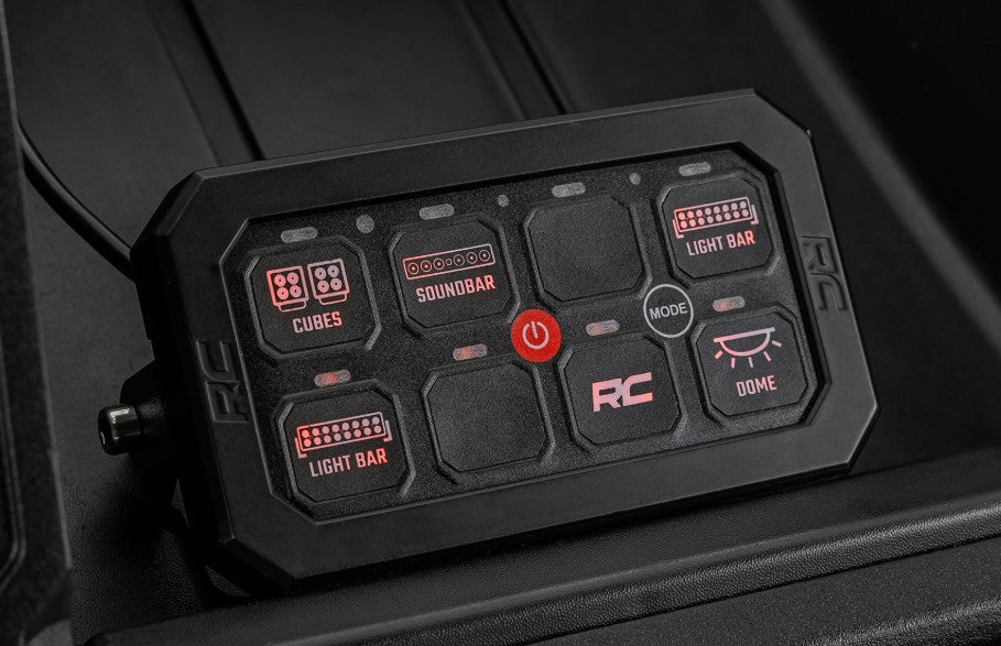 8 Gang Switch Panel, Bluetooth, RGB Backlit Buttons, Multifunction Modes, (RC70975A)