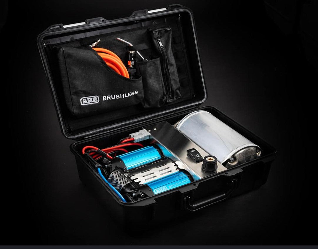 Brushless Twin Motor Portable 12V Air Compressor, (CKBLTP12)