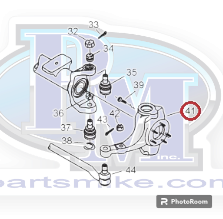 GM 10 B, Knuckle, Right Flat Top, Dana 44, PM1124-1000R