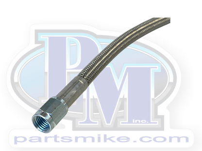 3AN Straight End / Straight End, Fitting Type, Stainless Steel Braided Brake Line