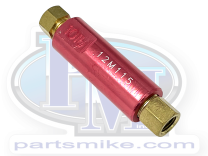 Residual Brake Check Valve, 10 PSI., 3/8" x 24 tpi. Inverted Flare, Compression 3/16", RPV10