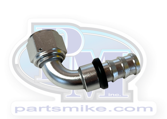 -12 AN Low Pressure Push Lock, 90 Degree, (PSC-HF-LP9012)