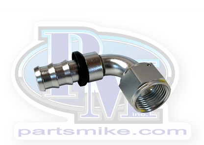 -12 AN Low Pressure Push Lock, 90 Degree, (PSC-HF-LP9012)