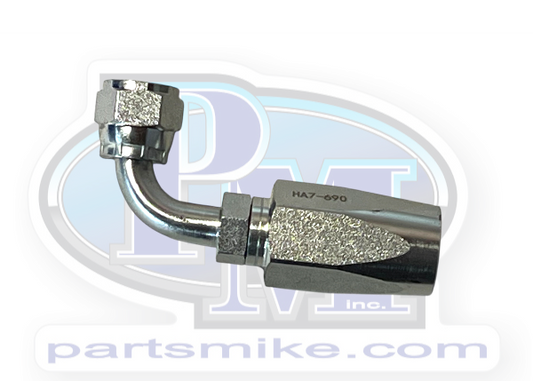 -6 AN Fitting, 90 Degree, Reusable, (PSC-H52)