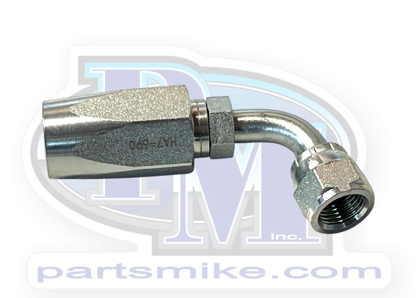 -6 AN Fitting, 90 Degree, Reusable, (PSC-H52)