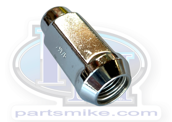Lug Nut 9/16" Chrome, 13/16" Long Ideal for KMC Wheels, (GOR-91198XL)